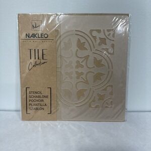 Nakleo Reusable Tile PLASTIC Stencil - Moroccan Geometric for floor or wall